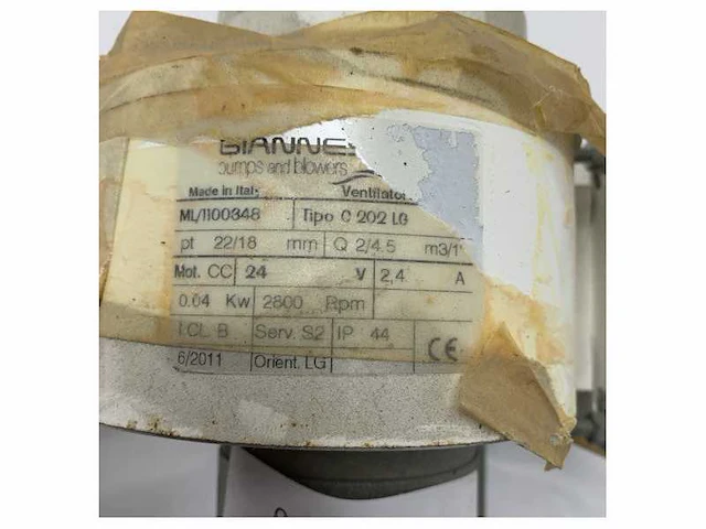 Gianneschi c202lg centrifugal engine room blower 24v - afbeelding 3 van  6