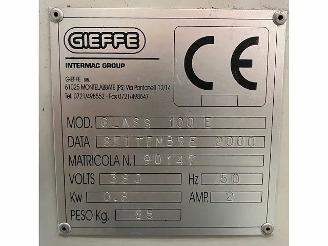 Gieffe intermac glass 100 e combi machine - afbeelding 2 van  10