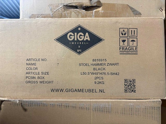 Giga haver / hammer eetkamerstoelen - afbeelding 5 van  8