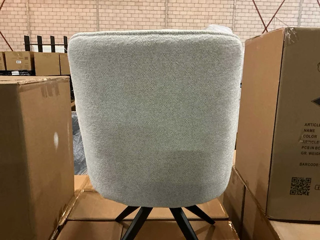 Giga meubel charlotte stof beige eetkamerstoel (4x) - afbeelding 5 van  5