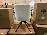 Giga meubel charlotte stof beige eetkamerstoel (6x) - afbeelding 4 van  5