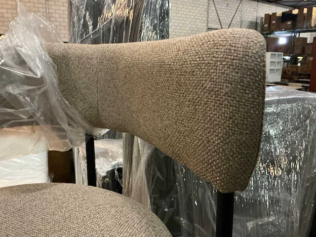 Giga meubel malene taupe eetkamerstoel (4x) - afbeelding 4 van  6