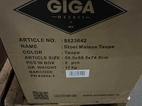 Giga meubel malene taupe eetkamerstoel (4x) - afbeelding 6 van  6