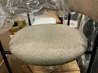 Giga meubel malene taupe eetkamerstoel (6x) - afbeelding 3 van  6