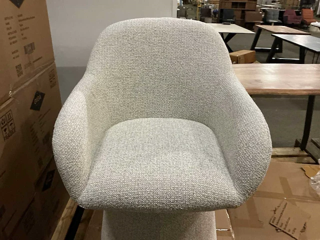 Giga meubel minthe taupe eetkamerstoel (6x) - afbeelding 3 van  5
