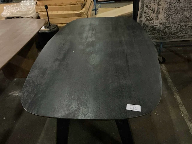Giga meubel sensi zwart eetkamertafel deens ovaal - afbeelding 3 van  4