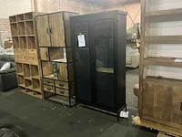 Giga meubel store metal zwart 8820394 vitrinekast - afbeelding 1 van  4