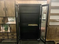 Giga meubel store metal zwart 8820394 vitrinekast - afbeelding 3 van  4