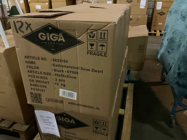 Giga meubel suus eetkamerstoel (12x) - afbeelding 4 van  4
