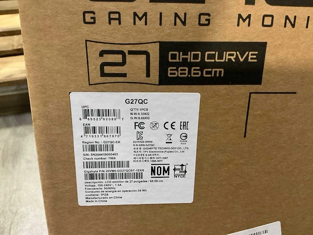 Gigabyte g27qc gaming monitor - afbeelding 3 van  3