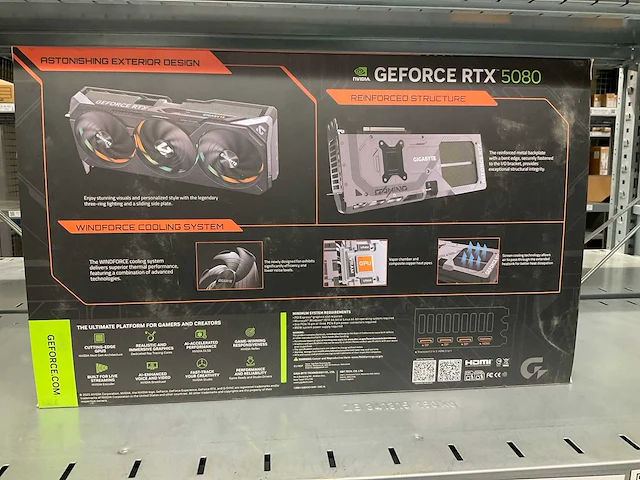 Gigabyte geforce rtx 5080 videokaart - afbeelding 3 van  5