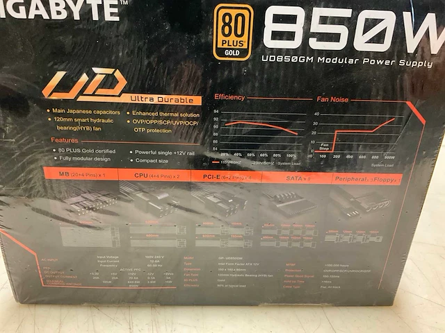 Gigabyte ud850gm power supply - afbeelding 3 van  3