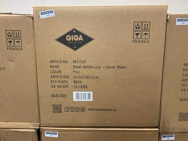 Gigameubel eetkamerstoelen jamie luxe (4x) - afbeelding 5 van  5