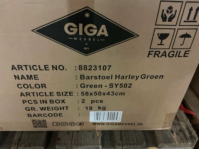 Gigameubel harley 8823107 barstoel (4x) - afbeelding 4 van  4