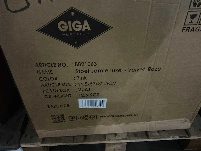 Gigameubel jamie luxe eetkamerstoel (6x) - afbeelding 5 van  5