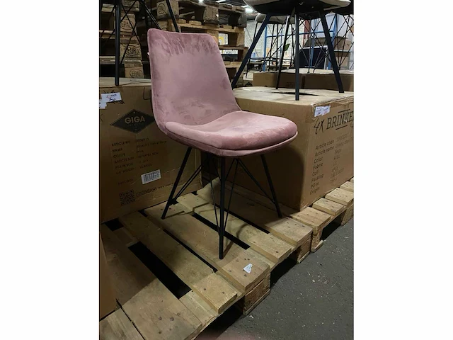 Gigameubel jamie velvet 8820618 eetkamerstoel (10x) - afbeelding 1 van  4