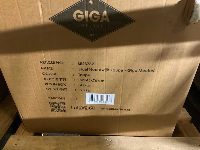Gigameubel noordwijk 8823732 eetkamerstoel (4x) - afbeelding 5 van  5