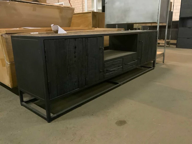 Gigameubel pure black tv meubel - afbeelding 1 van  7