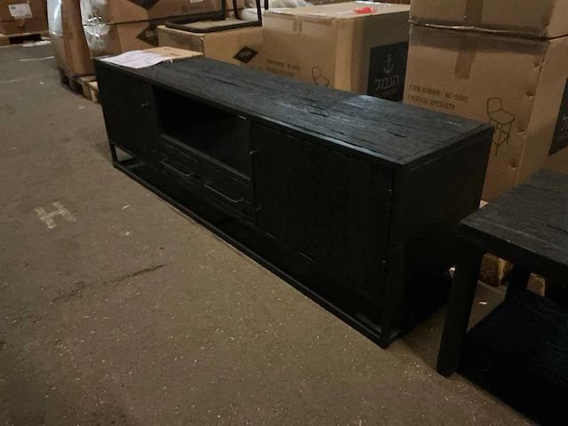 Gigameubel pure black tv meubel - afbeelding 2 van  7