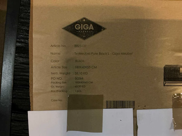 Gigameubel pure black tv meubel - afbeelding 7 van  7