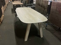 Gigameubel sensi eetkamertafel zwart natural bleached deens ovaal 240cm - afbeelding 2 van  5