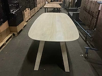 Gigameubel sensi eetkamertafel zwart natural bleached deens ovaal 240cm - afbeelding 3 van  5