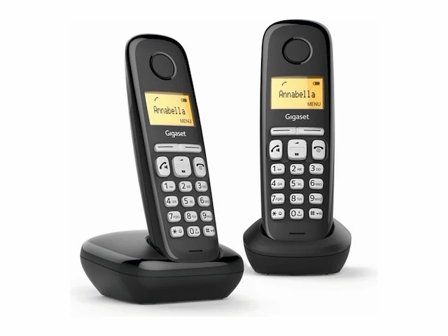 Gigaset a220 duo v2 duo dect telefoon simpel in gebruik makkelijke bediening door het menu duidelijk leesbaar scherm zwart - afbeelding 1 van  3
