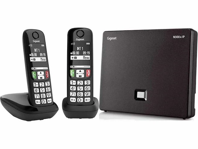 Gigaset a735 duo zwart - en - gigaset n300a ip - afbeelding 1 van  2