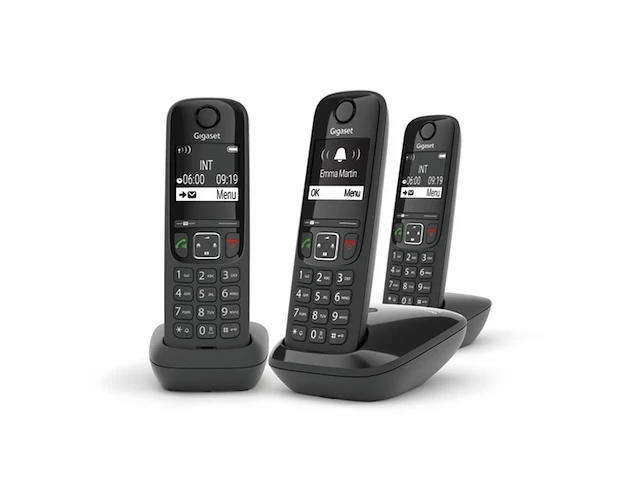 Gigaset as690r trio dect telefoon zwart - afbeelding 1 van  2