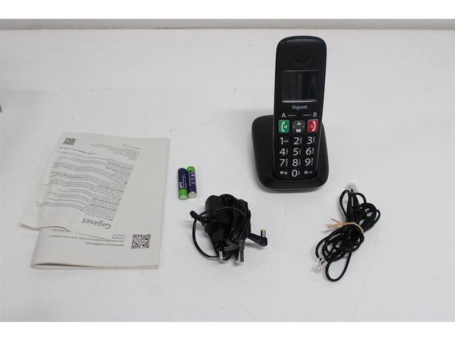 Gigaset e290 e draadloze thuistelefoon voor senioren met zeer grote verlichte toetsen extra luid belvolume functie compatibel met gehoorapparaat zwart - afbeelding 2 van  2