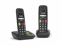 Gigaset e290ar duo draadloze huistelefoon antwoordapparaat 2 handsets groot display zwart - afbeelding 1 van  1