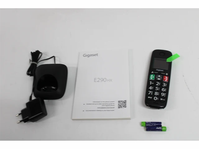 Gigaset e290ehx - draadloze handset voor senioren om verbinding te maken met uw dect basisstation - zeer grote en verlichte knoppen - zwart - afbeelding 2 van  3