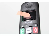 Gigaset e290ehx draadloze handset voor senioren om verbinding te maken met uw dect basisstation zeer grote en verlichte knoppen extra luid geluid zwart - afbeelding 3 van  3