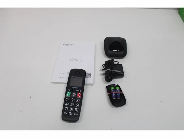 Gigaset e290ehx draadloze handset voor senioren om verbinding te maken met uw dect basisstation zeer grote en verlichte knoppen extra luid geluid zwart - afbeelding 2 van  2