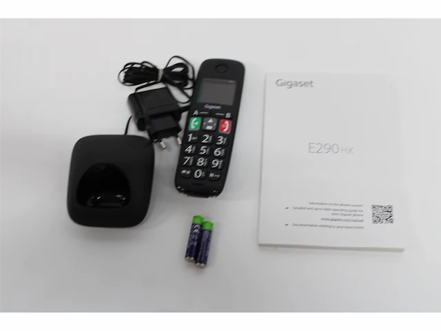 Gigaset e290ehx draadloze handset voor senioren om verbinding te maken met uw dect basisstation zeer grote en verlichte knoppen zwart - afbeelding 2 van  2