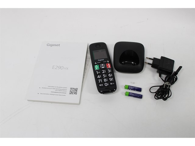 Gigaset e290ehx draadloze handset voor senioren om verbinding te maken met uw dect basisstation zeer grote en verlichte knoppen extra luid geluid zwart - afbeelding 2 van  2