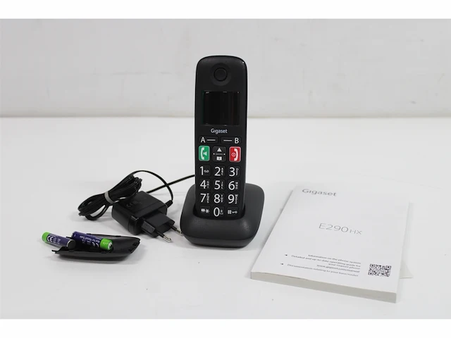 Gigaset e290ehx draadloze handset voor senioren om verbinding te maken met uw dect basisstation zwart - afbeelding 2 van  2