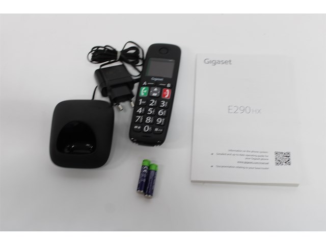 Gigaset e290ehx draadloze handset voor senioren om verbinding te maken met uw dect basisstation zwart - afbeelding 2 van  2