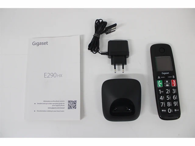 Gigaset e290ehx draadloze handset voor senioren, zwart - afbeelding 2 van  2