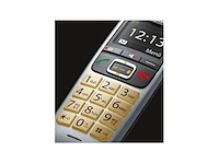Gigaset e560 draadloze telefoon - voor seniorennoodoproeptoets voor 4 sos-nummers zilver - afbeelding 3 van  5