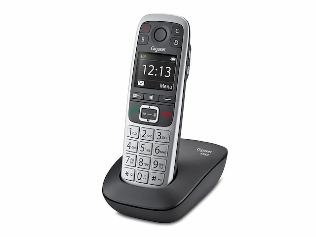 Gigaset e560 draadloze telefoon - voor seniorennoodoproeptoets voor 4 sos-nummers zilver - afbeelding 4 van  5