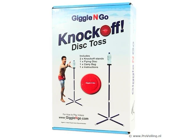 Giggle n go knock off frisbee spel - afbeelding 2 van  5