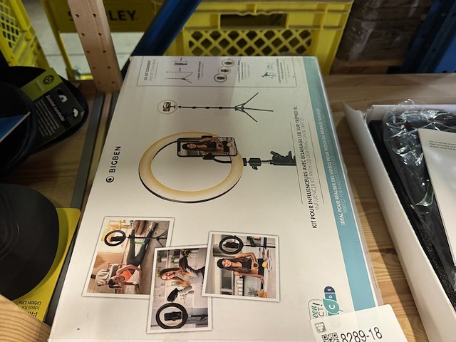 Gimbal voor smartphone, 1x led ringlamp op statief - afbeelding 5 van  7