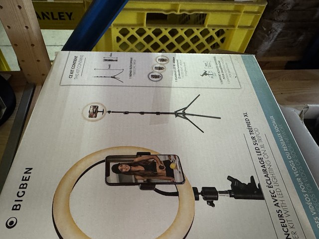 Gimbal voor smartphone, 1x led ringlamp op statief - afbeelding 7 van  7