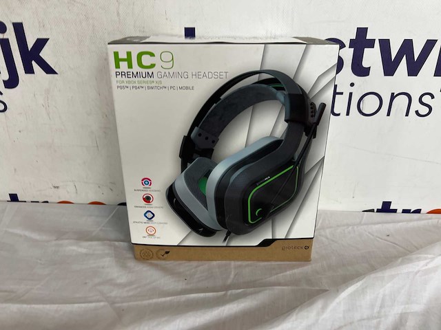 Gioteck - hc-9 bedrade stereo gaming headset zwart & groen voor xbox, ps5, ps4, pc, mac & mobiel - afbeelding 2 van  2