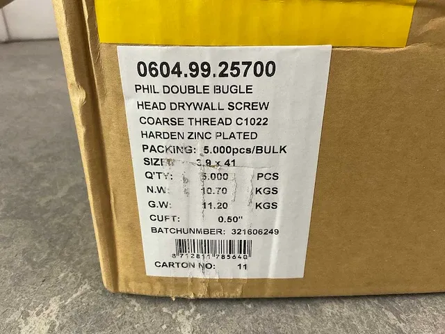 Gipsplaatschroef 3.9 x 41 mm - grove schroefdraad - afbeelding 6 van  6