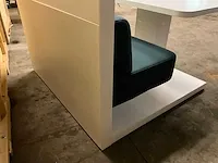 Gispen - ellen lounge - verrijdbare werkplek met een uitschuifbaar en in hoogte verstelbaar blad 140x130x142cm - afbeelding 3 van  12