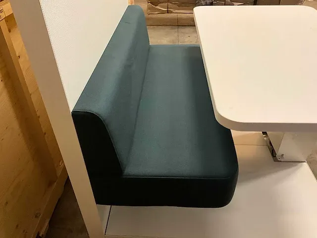 Gispen - ellen lounge - verrijdbare werkplek met een uitschuifbaar en in hoogte verstelbaar blad 140x130x142cm - afbeelding 9 van  12