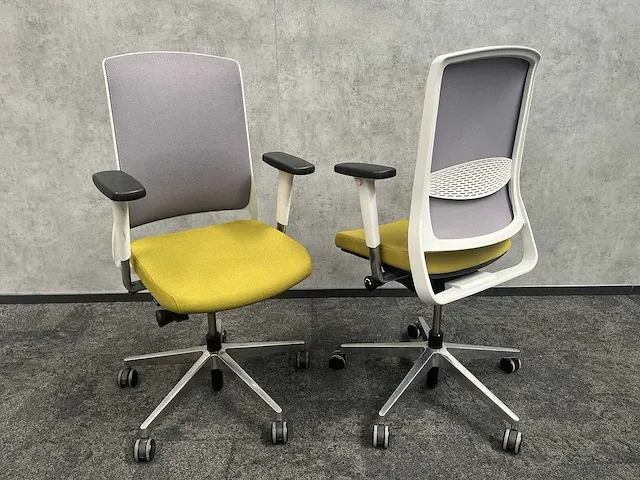 Gispen zinn - ergonomische bureaustoel - olijfgroen (2x) - afbeelding 1 van  16