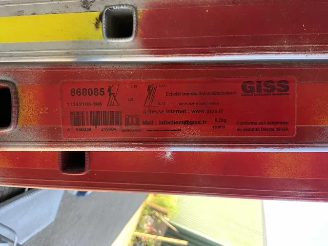 Giss 868085 2 x 8 aluminium ladder (2x) - afbeelding 8 van  8